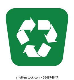 recycle icon green rectangle
