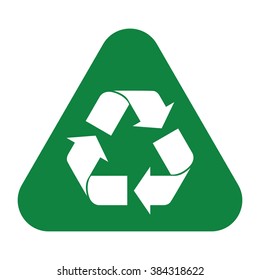 recycle icon green triangle