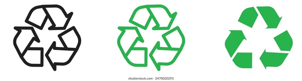 Recycle icon illustrating eco-friendly practices, suitable for environmental initiatives and sustainability projects