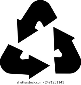 Recycle icon illustrating eco-friendly practices, suitable for environmental initiatives and sustainability projects