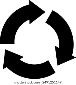 Recycle icon illustrating eco-friendly practices, suitable for environmental initiatives and sustainability projects