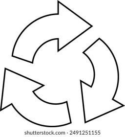 Recycle icon illustrating eco-friendly practices, suitable for environmental initiatives and sustainability projects