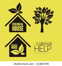 Recycle icon illustration black on green background, vector illustration
