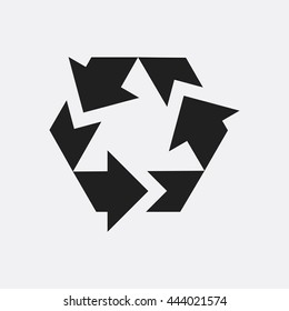 Recycle icon illustration isolated vector sign symbol