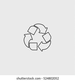 Recycle icon illustration isolated vector sign symbol