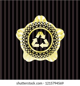 recycle icon inside shiny badge