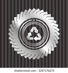 das Symbol in einem silberglänzenden Schild wiederverwenden. 