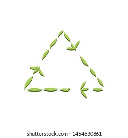 Recycle icon, inspired design by green bamboo