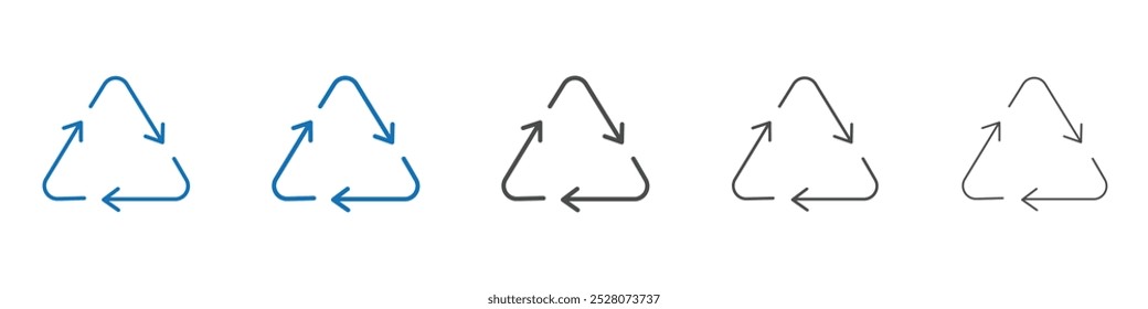 Ícone Reciclar Vetor plano isolado no outline