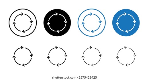 Recycle icon Isolated flat vector in outline