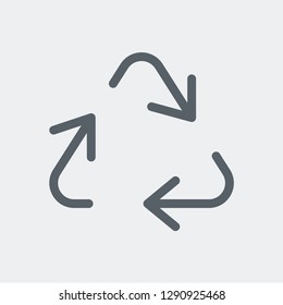 Recycle icon isolated on background. The environment symbol modern, simple, vector, icon for website design, mobile app, ui. Vector Illustration