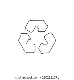 Recycle icon isolated on white background. Ecology symbol modern, simple, vector, icon for website design, mobile app, ui. Vector Illustration