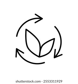 Icono de reciclaje aislado sobre fondo blanco