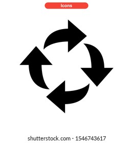 recycle icon isolated sign symbol vector illustration - high quality black style vector icons
