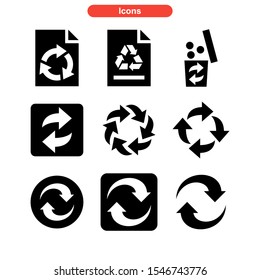 recycle icon isolated sign symbol vector illustration - Collection of high quality black style vector icons
