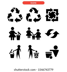 recycle icon isolated sign symbol vector illustration - Collection of high quality black style vector icons
