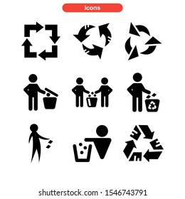 recycle icon isolated sign symbol vector illustration - Collection of high quality black style vector icons
