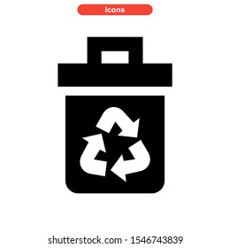 recycle icon isolated sign symbol vector illustration - high quality black style vector icons
