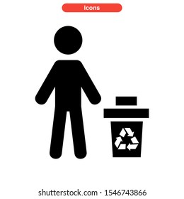 recycle icon isolated sign symbol vector illustration - high quality black style vector icons
