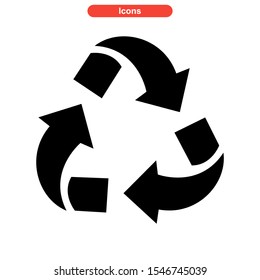 recycle icon isolated sign symbol vector illustration - high quality black style vector icons
