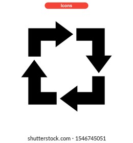 recycle icon isolated sign symbol vector illustration - high quality black style vector icons
