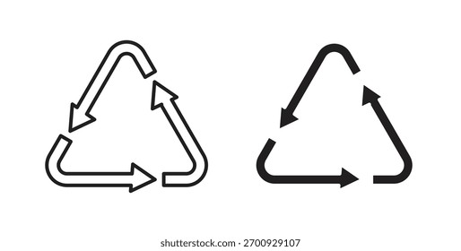 Recycle icon line. eps 10 vector illustration