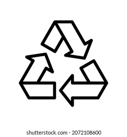Recycle Icon, Line style icon vector illustration, Suitable for website, mobile app, print, presentation, infographic and any other project.