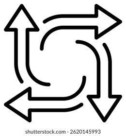 Recycle icon line vector illustration