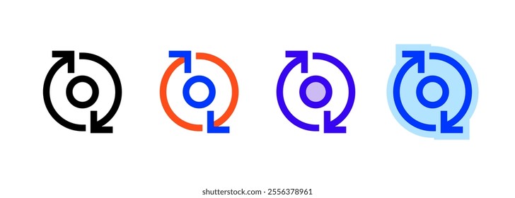 Recycle Icon. linear style sign for mobile concept and web design. Outline vector icon. Symbol, logo illustration. Vector