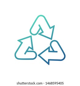 Recycle icon Logo Concept Vector template. Simple logo vector illustration for graphic and web design.