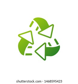 Recycle icon Logo Concept Vector template. Simple logo vector illustration for graphic and web design.