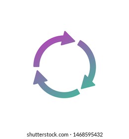 Recycle icon Logo Concept Vector template. Simple logo vector illustration for graphic and web design.