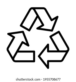 Recycle icon. Logo ecological concept vector illustration for web design isolated on white background.