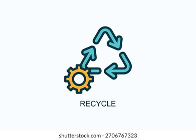 Icono De Reciclaje O Ilustración vectorial Aislada Del Logotipo
