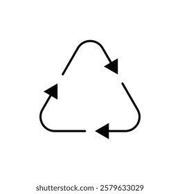 Recycle icon logo sign set vector outline