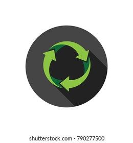Recycle icon or logo vector design template