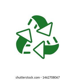 Recycle Icon logo vector. Ecology vector for web.