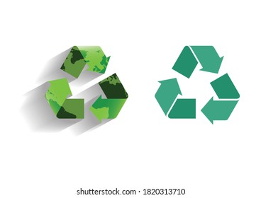 Icono de reciclaje ilustración vectorial .