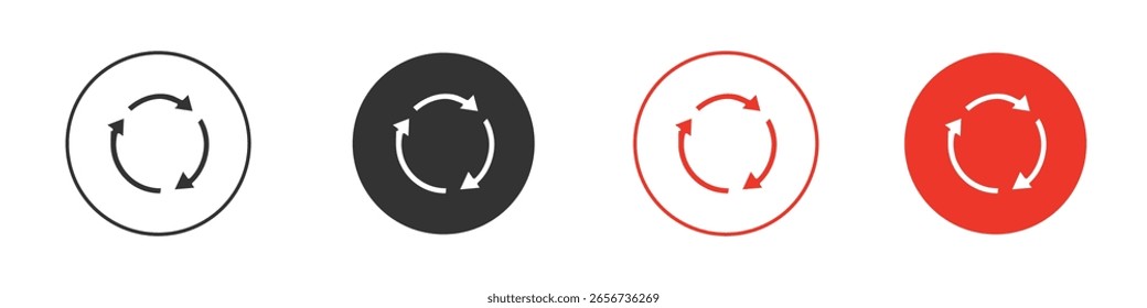 Recycle icon for logo, vector sign symbol for design