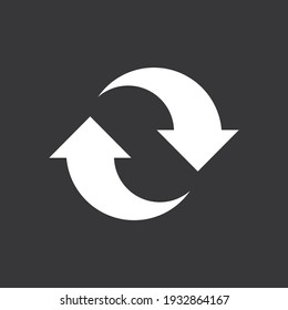 Recycle icon on grey background