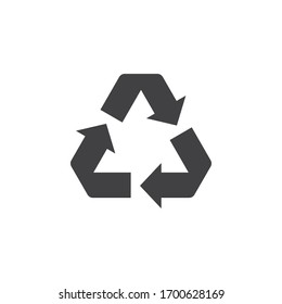 Recycle icon on white background