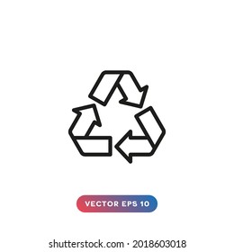 Icono de reciclaje sobre fondo blanco
