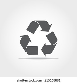Recycle icon on white background
