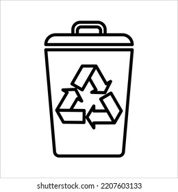 recycle icon on white background