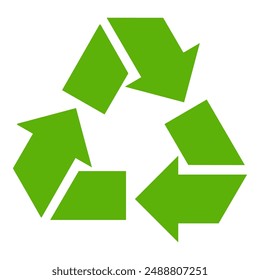 Recycle icon on white background