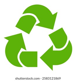 Recycle icon on white background