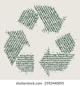 Recycle icon on white background