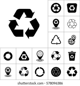 Recycle Icon On White Background Recycling Stock Vector (Royalty Free ...