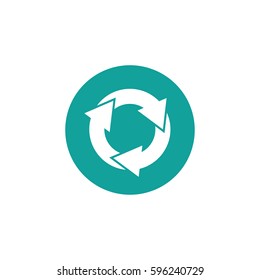 recycle icon on white background