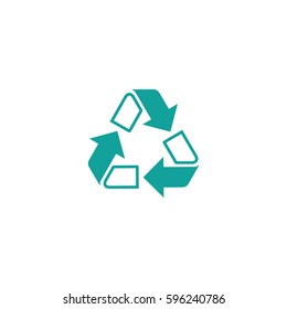 recycle icon on white background